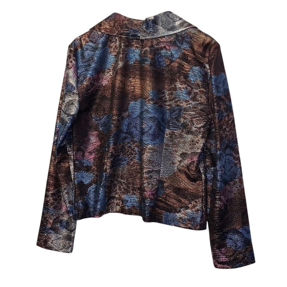 Joseph Ribkoff Metallic Print Zip Front Jacket 14 - Picture 6 of 9